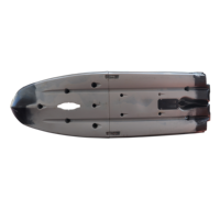 Kayak de pêche léger en PEBDL pour 1 personne Petit canoë gonflable de 37 ''de large avec réservoir de poissons vivants de 60L pour le surf
