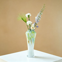 Nouveau vase en verre de style chinois, coloré et moucheté, au design minimaliste et créatif, esthétique artistique, pour la décoration de salon et de bureau à domicile