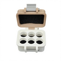 Transparente, umweltfreundliche PETG 3ml 4-Fach Fläschchenhalter-Box mit OEM stoßfestem Schaumstoffeinsatz für gefriergetrocknete Pulver-Bio-Proben – Großpackung