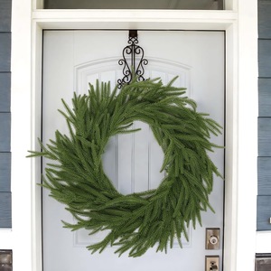 Artificial Norfolk Pine Rattan <b>Wreath</b> 6 Feet Soft PVC Christmas Decoration - Product Image 3