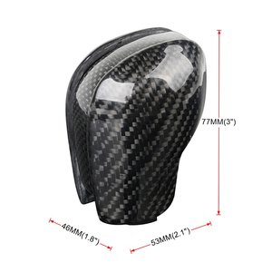 Venta al por mayor de pomo de palanca de cambios de fibra de carbono, cubierta de palanca de cambios para coche, suministro a granel para <span class=keywords><strong>Golf</strong></span> 6 7 R <span class=keywords><strong>GTI</strong></span> Passat B7 B8 CC R20 Jetta MK6 MK7 - Product Image 6