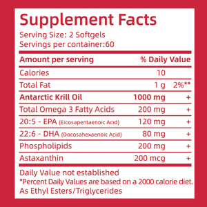 Recién llegado, aceite de Krill 350mg Omega <span class=keywords><strong>3</strong></span>, de aceite de cápsulas blandas Krill, complementa la astaxantina antioxidante para adultos - Product Image 6