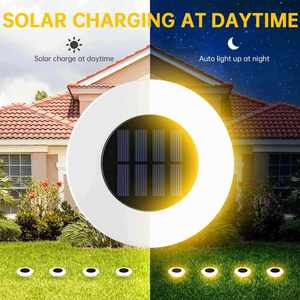 1 Pack de Lampes Solaires Extérieures ABS 360 LED, Éclairage au Sol IP65 Étanche avec Interrupteur Marche/Arrêt pour Jardin, Cour, Allée, Cadeau - Product Image 4