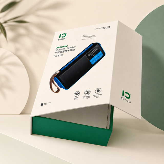 Custom Logo Rigid Gift Box for Bluetooth Speaker Packaging, Paper Electronics Box for Retail and Wholesale
