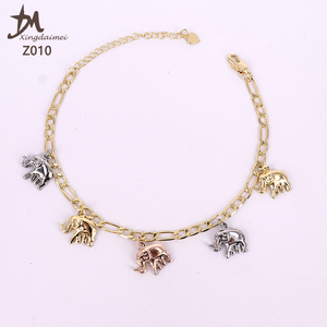 Z010 Gioielli Religiosi Bracciale Cavigliera Elefante Tre Colori - Product Image 1