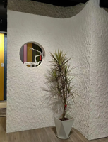Revestimiento de Piedra Artificial de PU 3D, Revestimiento de Piedra Oscura Arquitectónica, Revestimiento Ligero y Flexible para Interiores de Lujo y Estilo Wabi Sabi