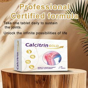 Groothandel Oem Calcitrine Goud Voedingssupplement Combineert Calcium, <span class=keywords><strong>Glucosamine</strong></span>, Chondroïtine, Vitamine <span class=keywords><strong>D</strong></span> Voor Bot-En Gewrichtsondersteuning - Product Image 5
