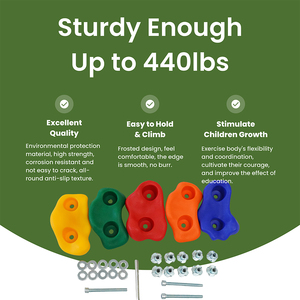 High Quality Home School Outdoor Playground Accessories Kid <strong>Climbing</strong> <strong>Wall</strong> Holds <strong>Rock</strong> <strong>Climbing</strong> Holds - Product Image 6