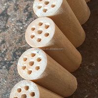 Embouts de filtre en bois naturel préformés personnalisés à 7 trous, diamètres 9mm, 10mm, 11mm, 12mm, 15mm, pour cigares et cigarettes à rouler
