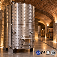 Cuve de fermentation de vin en acier inoxydable de 5000 L avec revêtement alvéolé et couvercle flottant pour équipement de brasserie et de vinification