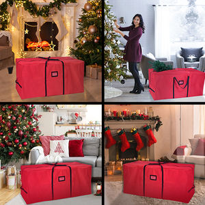Sac de rangement pour sapin de Noël en gros, grand format 9 pieds, en plastique durable et imperméable avec poignées et emplacement pour étiquette, OEM ODM - Product Image 4