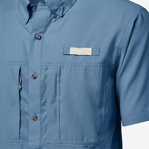 Hot Bán Phổ Biến Mặt Trời Bảo Vệ Giản Dị Ngắn Tay Áo Câu Cá Áo Sơ Mi Logo Chất Lượng Cao - Product Image 3