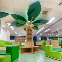 Banc de lecture en bois au design Offre Spéciale moderne et étagère en forme d'arbre pour les enfants pour les bibliothèques préscolaires et scolaires de la maternelle