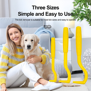 ชุดเครื่องมือกำจัดเห็บหมัดสำหรับสัตว์เลี้ยง 3 ชิ้น ขนาดต่างๆ ทำจากพลาสติกแข็งแรง ใช้งานได้จริง สำหรับแมวและสุนัข - Product Image 1