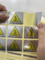 Autocollants d'avertissement électriques en feuille d'argent, étiquettes industrielles, adhésif de haute qualité pour la sécurité des équipements