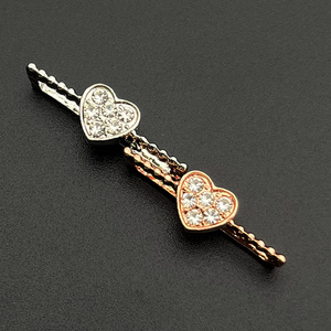 Accessoires de bracelet de montres en métal personnalisé Anneau de bracelet de clou décoratif Anneau décoratif créatif de coeur de diamant pour montres - Product Image 2