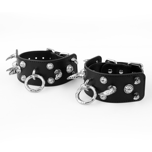 Juego de Entrenamiento SM con Grilletes de Restricción, Juego de Dominación para Esclavos, Tobilleras de Cuero con Púas Metálicas, Bondage para Parejas, Juguete Sexual para Adultos, Venta al por Mayor - Product Image 4