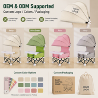 Chaise haute portable pour bébé, siège pliable pour tout-petit avec pare-soleil, plateau d'alimentation, chaise légère pour le jardin, les voyages et l'extérieur