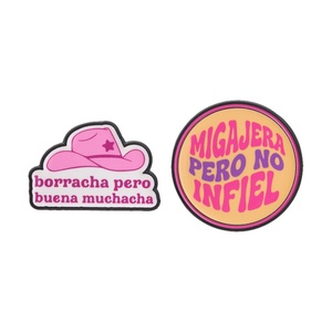 Spilla in smalto Borracha <span class=keywords><strong>Pero</strong></span> Buena Muchacha, Slang Spagnolo di Cowgirl Audace, Migajera <span class=keywords><strong>Pero</strong></span> No Infiel, per Borse, Vestiti, Distintivi, Gioielli - Product Image 1