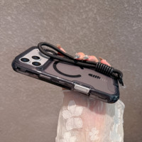 IVYMAX magnétique coloré 3 en 1 étui de téléphone noir couvre des conceptions pour iphone 17 et 17 Pro et 17 Pro Max étui de couverture