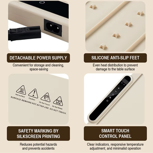 Ấm Silicone thớt hộ gia đình có thể gập lại di động tái sử dụng thực phẩm Mat xuyên biên giới nóng thực phẩm sưởi ấm Pad tùy chỉnh - Product Image 6