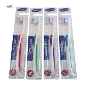 Brosses <span class=keywords><strong>à</strong></span> dents orthodontiques personnalisées par le fabricant, couleur au choix, approuvées ISO CE, avec manche en PP, forme en U et en V, pour usage domestique et appareils dentaires. - Product Image 2