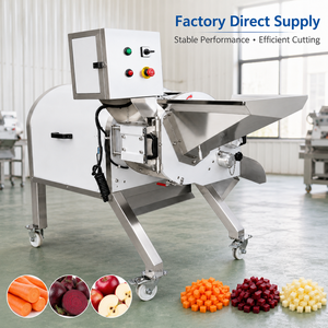 Industrial Fruit and Vegetable Dicing <b>Machine</b> 800-1500KG/H Stainless Steel Carrot Beet Apple Cube Cutter - Product Image 1