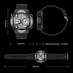 ساعة ذكية رياضية خارجية بشاشة IPS وشاشة BT تعمل بنظام تحديد المواقع العالمي ، بطارية كبيرة 1ATM مقاومة للماء KC82 ساعة ذكية لهاتف Android IOS - Product Image 5