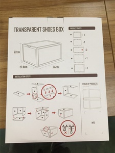 Hot Sale Clear Magnetic Shoe Box <strong>Storage</strong> Drop Front Sneaker Box Custom Plastic Shoe <strong>Boxes</strong> Acrylic <strong>Stackable</strong> Transparent - Product Image 6