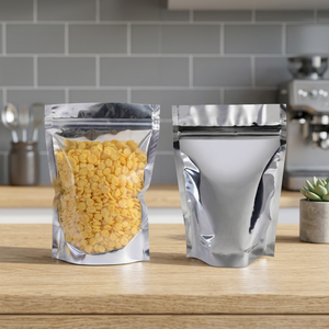 Stand Up Pouch Aluminum <b>Foil</b> Zipper Seal Resealable Food Storage Bag for Snacks and Baby Food Moisture Proof Packaging - Product Image 3