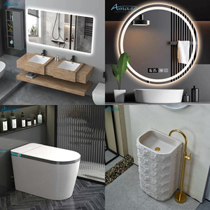 Set Bagno di Lusso con Lavabo, Specchio Intelligente LED e Mobile Sanitario <span class=keywords><strong>per</strong></span> Hotel e Ville - Product Image 1