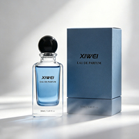 Lot de flacons en verre personnalisés de 50 ml pour Eau de Parfum, vides et rechargeables, atomiseur de parfum marron avec bouchon à vis et impression sérigraphiée