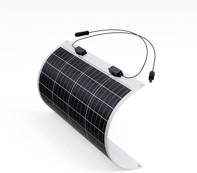 Flexible Solar Panel 50 Watt 12 Volt Monocrystalline Bendable Mono Off Grid Charger for Marine RV Cabin Van Car Uneven Surface