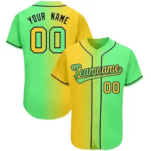 OEM-Hersteller individueller Druck Jugend Baseball-Anzug Rangers Baseball-Shirts Team Sublimation bestickt Herren Baseball-Jekot