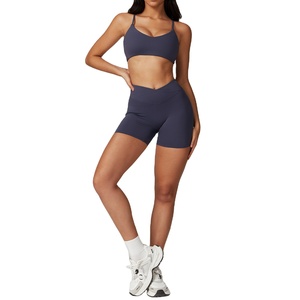 Ensemble de yoga pour femmes, haute élasticité, séchage rapide, ensembles de fitness pour la salle de sport, tissus recyclés respectueux de l'environnement, taille plus, taille élastique - Product Image 1