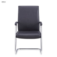 Chaise de bureau de direction en cuir PU, chaise de salle d'attente, chaise pivotante pour manager, chaise d'invité