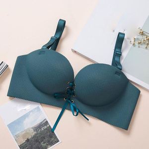 <span class=keywords><strong>Sujetador</strong></span> <span class=keywords><strong>deportivo</strong></span> sin costuras para mujer con <span class=keywords><strong>cierre</strong></span> frontal francés, realce, tirantes finos inalámbricos, Invisible comodidad, cordones - Product Image 2