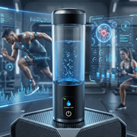 Bouteille d'eau hydrogénée OEM 8000ppb, technologie SPE/PEM, USB, portable, pour voiture, athlètes, maison, bureau, salle de sport, voyage