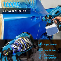 Pistol Semprot Cat Mini Profesional 21V Efisiensi Tinggi dengan Kapasitas 1000 ML untuk Pengecatan Dinding dan Furnitur DIY