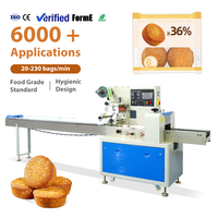 Machine d'emballage Flow Pack à faible taux de défaillance pour mini-gâteaux et pâtisseries au jaune d'œuf, modèle d'usine