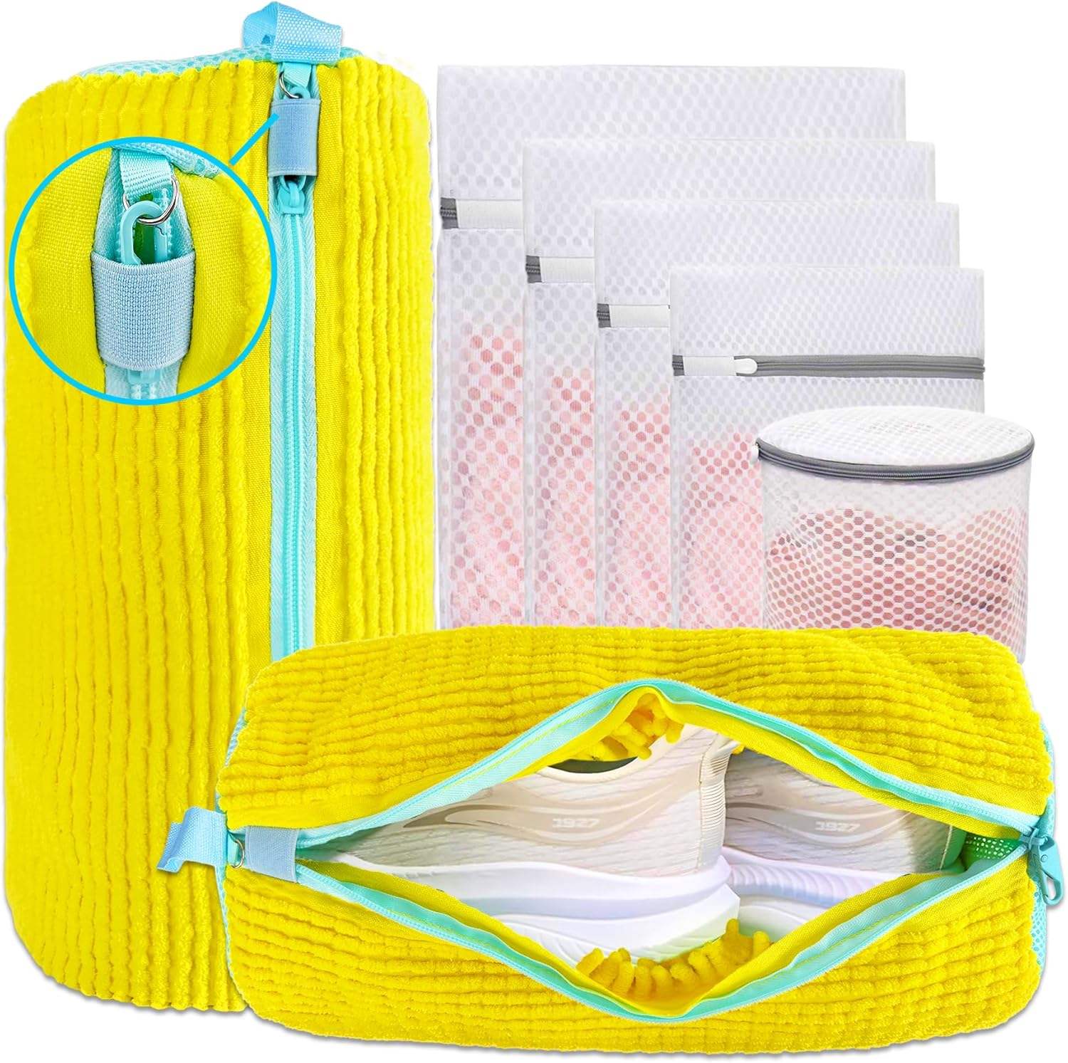 Yellow with laundry bag set