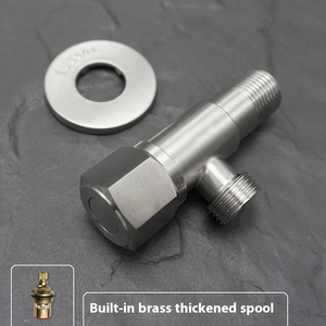 SUS 304 нержавеющая сталь 1/2 "X 3/8" Угловой запорный клапан гидравлический контроль воды Туалет ванная стиральная машина фитинг - Product Image 2