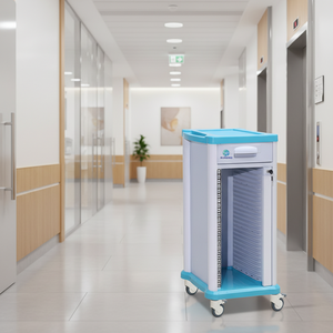 عربة طوارئ طبية متحركة SET24 من البلاستيك ABS لحفظ سجلات المرضى وسجلات التاريخ الطبي - Product Image 2