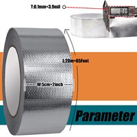 Bailida ruban de papier d'aluminium renforcé ignifuge ruban de feuille de tissu de fibre de verre ruban d'isolation de tuyau d'étanchéité ruban d'aluminium