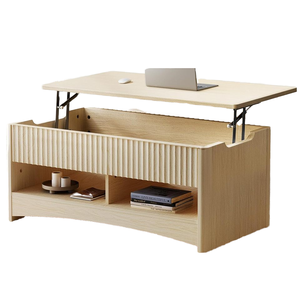 Hiện Đại Có Độ Bóng Cao Gỗ Bàn Cà Phê Cho Phòng Khách Thiết Kế Mới Bằng Gỗ Cà Phê Mesas De Centro Bảng Điều Chỉnh Phong Cách Đồ Nội Thất Nhà - Product Image 2