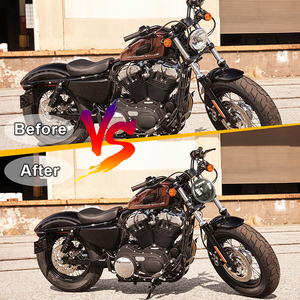 OVOVS Faro Delantero LED de 7 Pulgadas para Motocicleta, Luces Delanteras para <span class=keywords><strong>Harley</strong></span> <span class=keywords><strong>Davidson</strong></span> - Product Image 6