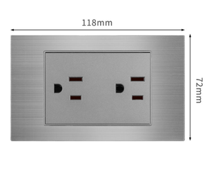 Amerikanische Stromschalter und 15A USB-C Wandsteckdose für Zuhause, <span class=keywords><strong>2</strong></span> Ladestecker, 250V PC EU Elektrogeräte-Zubehör - Product Image 2