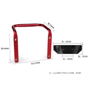 Support de selle arrière en aluminium pour vélo, support de porte-bouteille d'eau double, support de support fixe pour bouilloire <span class=keywords><strong>triathlon</strong></span> extensible - Product Image 4