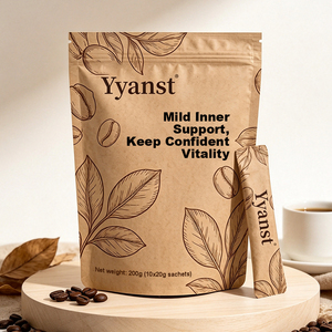 กาแฟบำรุงกำลังสำหรับผู้ชาย OEM ODM 20 กรัม*10 ซอง 200 กรัม บรรจุภัณฑ์แบบซองตั้ง Eco Kraft เครื่องดื่มสมุนไพรสำเร็จรูปเพิ่มความมั่นใจให้ผู้ชาย - Product Image 3