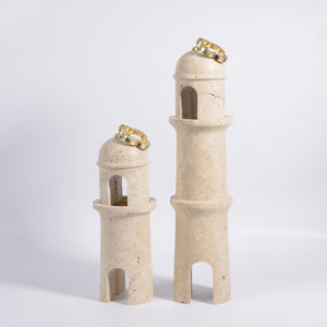 Brûleur arabe <span class=keywords><strong>Bakhoor</strong></span> Mubkhar Oud Home Hotel Aroma Castle Censer Tower Thurible Travertin Brûleur d'encens personnalisé - Product Image 1